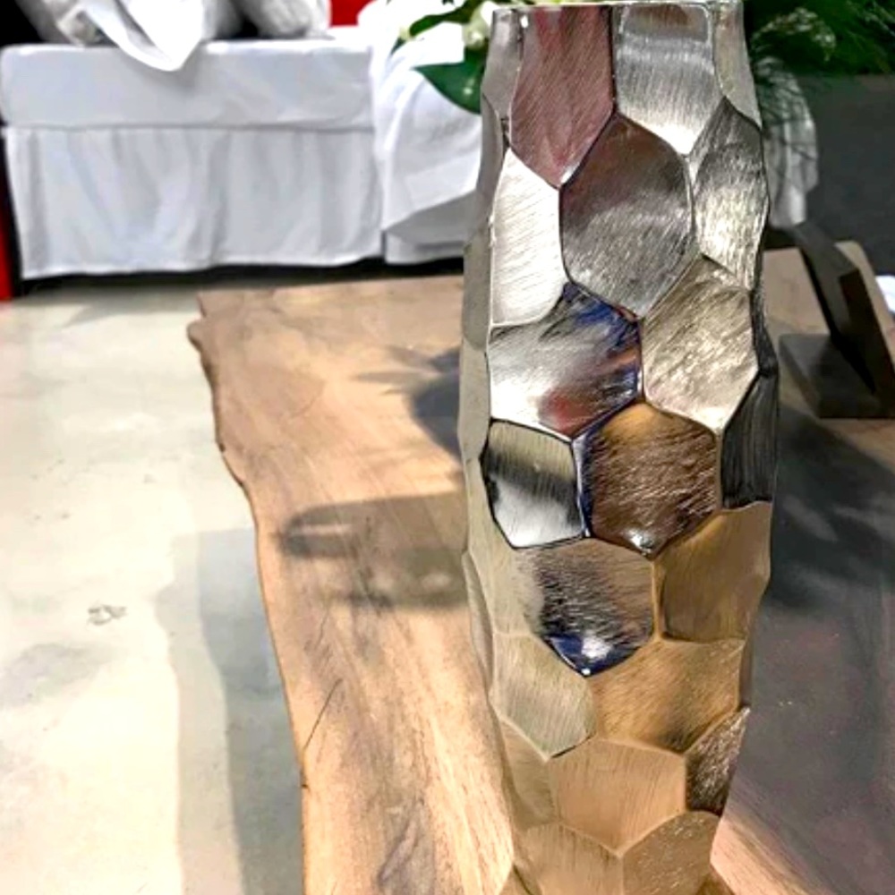 Silver Geometric Table Vase home decor